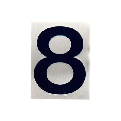 Number Signage 8 S&T No. 99 8 Size 6.3 CM. Stainless