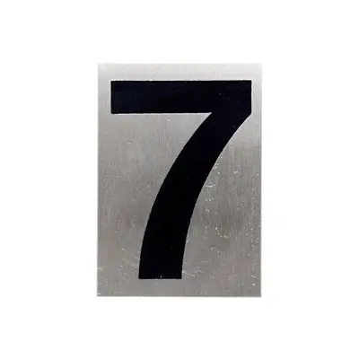 Number Signage 7 S&T No. 99 7 Size 6.3 CM. Stainless