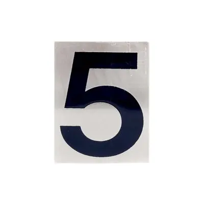 Number Signage 5 S&T No. 99 5 Size 6.3 CM. Stainless