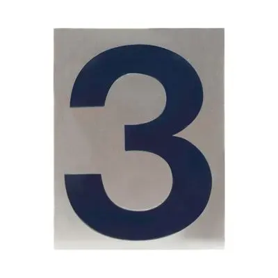 Number Signage 3 S&T No. 99 3 Size 6.3 CM. Stainless