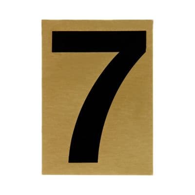 Number Signage 7 S&T No. 98 7 Size 6.3 CM. Brass