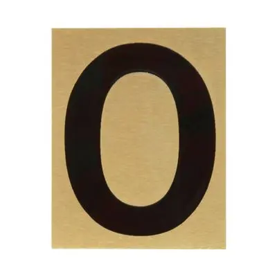 Number Signage 0 S&T No. 98 0 Size 6.3 CM. Brass
