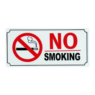 BIG ONE No Smoking Zone Signage (No.8109), 12 x 25.5 cm