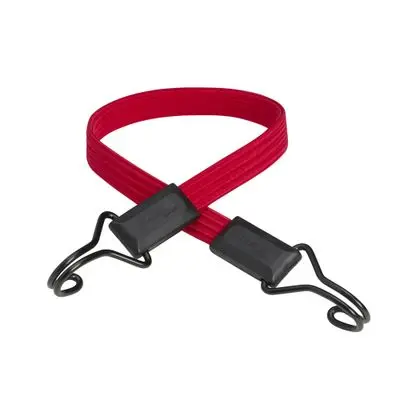 MASTER LOCK Smoot Features 60 cm Flat Bungee Cords with Wire Hooks (3224EURDAT), Red