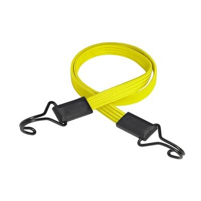 MASTER LOCK Smoot Features 100 cm Flat Bungee Cords with Wire Hooks (3226EURDAT), Yellow