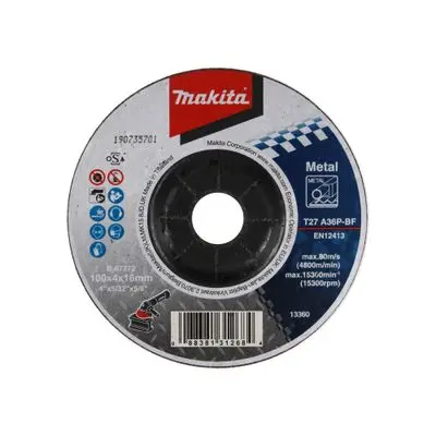 Grinding Wheels MAKITA A36 B-07272 size 4 inches x 4 mm.