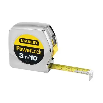 ตลับเมตร STANLEY รุ่น Powerlock33-231 ขนาด 3 ม. x 12.5 มม. สีเงิน