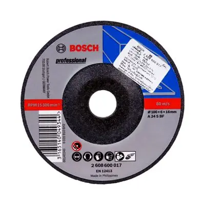 Grinding Disc A24S 2G BOSCH No. 2608600017 size 4 inches x 6 mm.