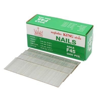 Air Nail for Wood KING F45 45mm (Pack 5,000 Pcs.) Silver