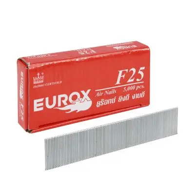 Air Nail for Wood EUROX F25 25 mm (Pack 5,000 Pcs.) Silver
