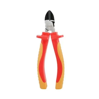 คีมตัดปากเฉียงหุ้มฉนวนกันไฟ VDE PUMPKIN รุ่น 14811 ขนาด 6 นิ้ว สีแดง - เหลือง
