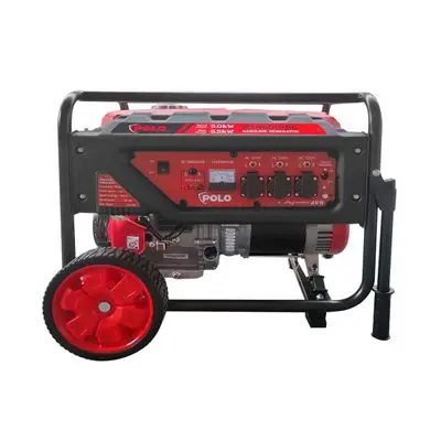 Gasoline Power Generator POLO KT-6600 DC Power 5.0 KW Black - Red