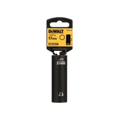Deep Impact Socket 1/2 inch DEWALT DT7551-QZ Size 17 mm Length 75 mm Black
