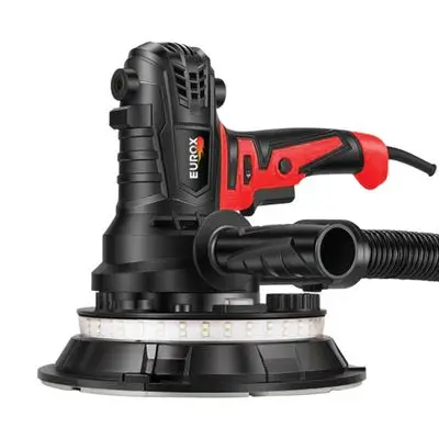 Dry Wall Sander (with dust extraction) EUROX F7185B Power 850 Watt Black - Red