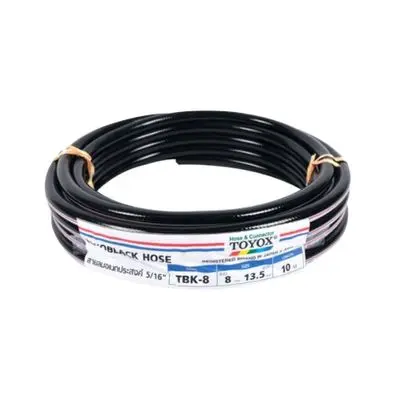 TOYOX Multi-Purpose PVC Air Hose 8 x 13.5 mm. (TBK-8), Length 20 meters, Black
