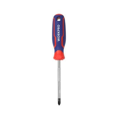 WORKPRO Screwdriver with Tri-Color Handle CR-V (WP221027), PH1 x 100 mm