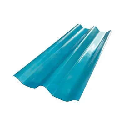Translucent Fiberglass Roof Sheet BANGKOK Size 1.2 M. Crystal Blue