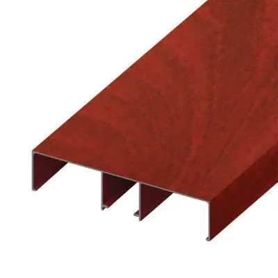 PREMIER U-Wall Aluminium Battens  Horizonta Style, 11.3 x 2.5 cm, Length 3 Meter, Red Teak Color