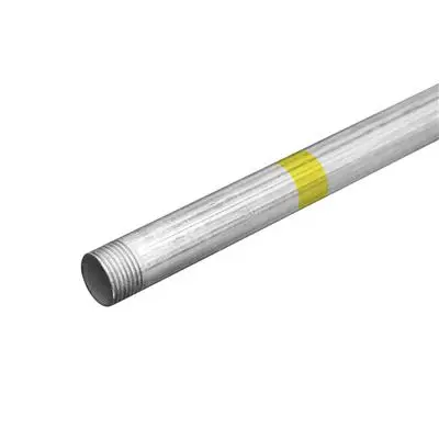 RHONG YAI Galvanized Steel Pipes (Yellow Stripe), 1 1/2 Inch x 6 Meter
