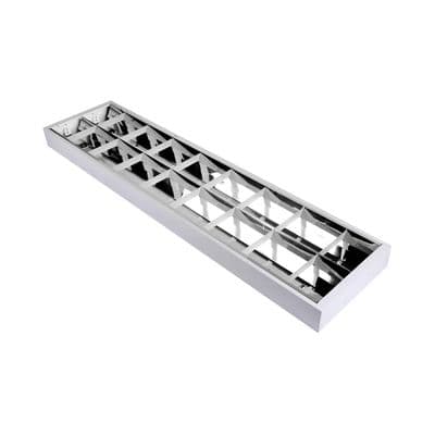 Recessed Mounted Luminaire LED-T8 2 x 18 W RACER Surface(2x18W) Size 30.7 x 123.7 x 8.3 CM. White