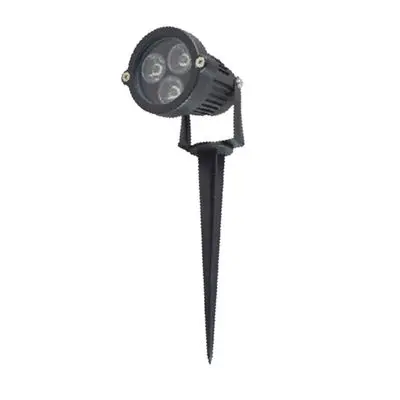 HIGHLIGHT Garden Light+Spike LED 4 W Daylight (HLJP005-4W DL BK), 5.8 x 5.8 x 28 CM. Black Color