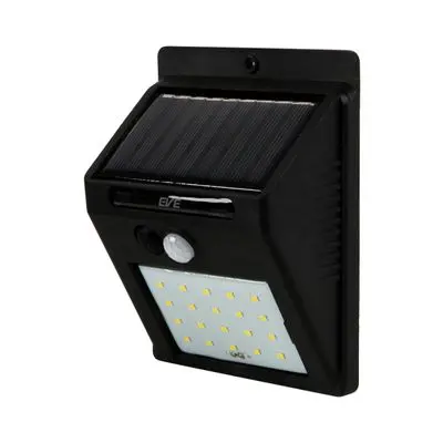 Solar Wall Lamp EVE LIGHTING WSL - 01 Power 0.44 W WW Size. 8.6 x 11.4 x 4 cm. Black