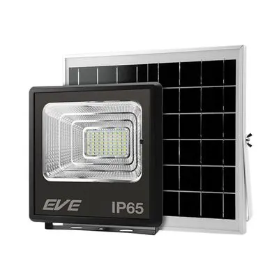 โคมฟลัดไลท์โซล่าเซลล์ LED 40 วัตต์ Daylight EVE LIGHTING รุ่น Dawn 40W ขนาด 21 x 24.7 x 6.5 ซม. สีดำ