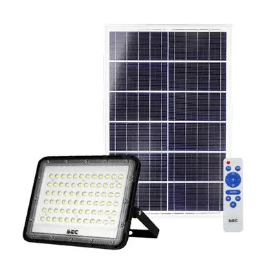 Solar Flood Light LED 100 W Daylight BEC Woody 100W Size 23 x 19 x 6 CM. Black