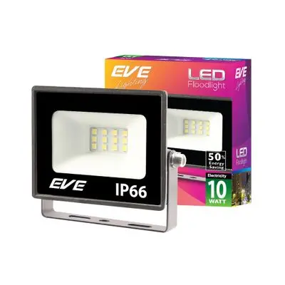 โคมฟลัดไลท์ LED 10W Daylight EVE LIGHTING รุ่น BEST 10W DL สีดำ