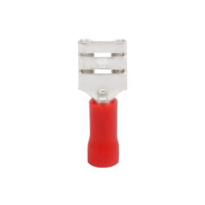 Insulated Female Terminals KENION FSO22250F (Pack 15 Pcs.) Red