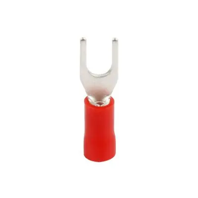 Insulated Spade Terminals Y Type KENION VF1.25-M4A (Pack 20 Pcs.) Red