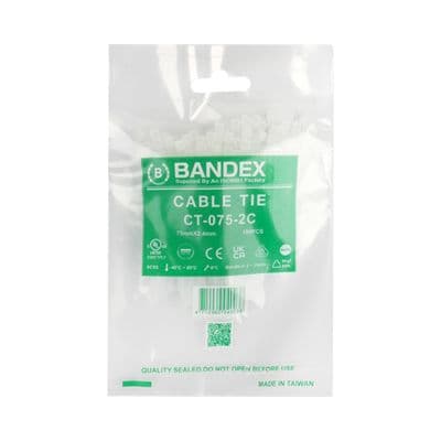 Cable Tie BANDEX CT-075-2C Size 3 Inch (Pack 100 Pcs.) White