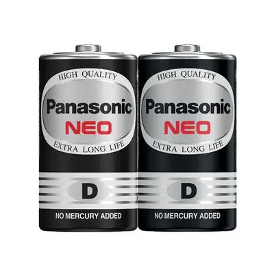 ถ่านไฟฉาย  Neo D PANASONIC รุ่น R20NT/2SL (แพ็ค 2 ก้อน) สีดำ