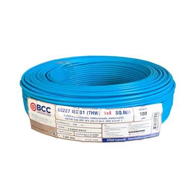 BCC 60227 IEC 01 (THW) 1 x 4 Sq.mm. Electric Cable, Length 100 Meter, Black Color