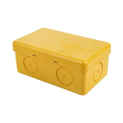 Square Junction Box TOP Size 2 x 4 Inch Yellow