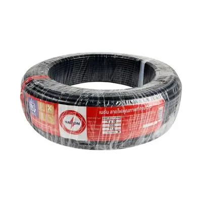 NATION 60227 IEC 01 THW 1 x 10 Sq.mm. Electric Cable, Length 100 Meter, Black Color