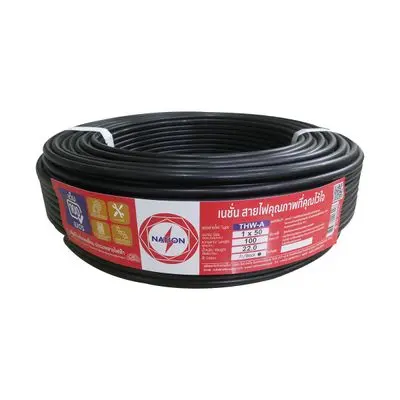 NATION THW-A 1 x 25 Sq.mm. Electric Cable, Length 100 Meter, Black Color