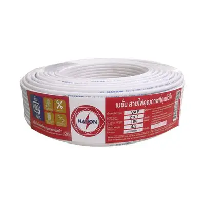ELECTRIC CABLE NATION รุ่น VAF Size 100 M. WHITE