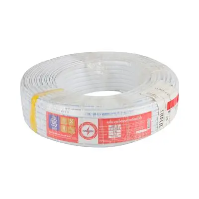 NATION VAF-GRD 2 x 2.5/2.5 Sq.mm. Electric Cable, Length 100 Meter, White Color