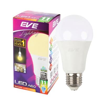หลอดไฟ LED E27 11 วัตต์ Warm White EVE LIGHTING รุ่น LED A60 11W