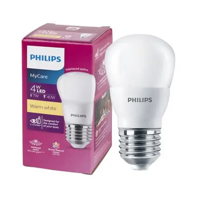 หลอดไฟ LED 4 วัตต์ Warm White PHILIPS รุ่น LEDBULB A55 E27