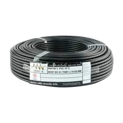 Electric Cable (Cutting Per Meter) NNN IEC 01 THW Size 1 x 16 SQ.MM. Black