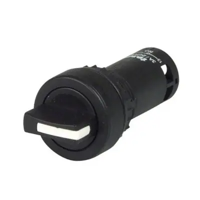 Selector Switch 90 Degree x 2 Position (Contact 1A1B) TEND TS2SS1B-C-MT Size 22/25 MM. Black