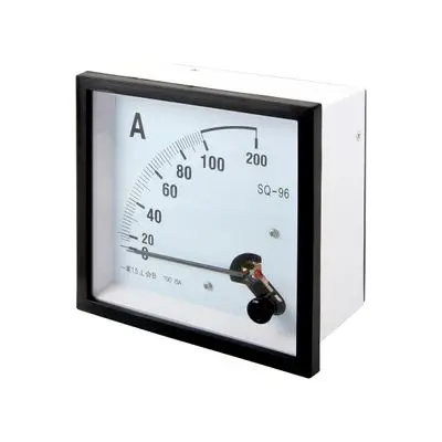 Amp Meter (Connected Via CT) PL Power 100/5 A Size 96 x 96 MM. White