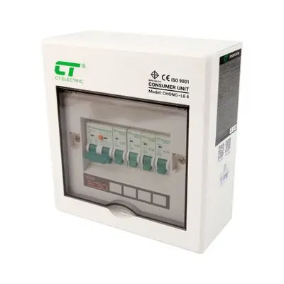 Consumer Unit 4 Slot CT ELECTRIC CHONG-4 32A RCBO White