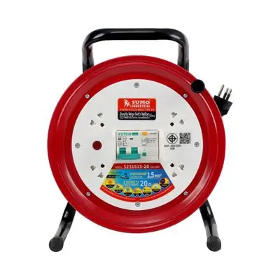 Cable Reel 4 Ways VCT 3x1.5 SUMO S231615-20 Size 20 M. Red