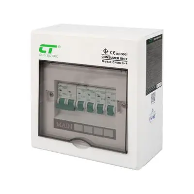 Consumer Unit 4 Slot CT ELECTRIC CHONG-4 50A Power 50 A White