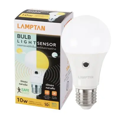 LED Bulb 10 Watt Warm White LAMPTAN LIGHT SENSOR E27