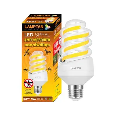 หลอดไฟ LED SPIRAL 15 วัตต์ LAMPTAN รุ่น BULB ไล่แมลง E27