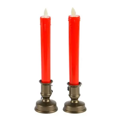 LED Candle Set 2 Pieces LUZINO KB018-RD Red